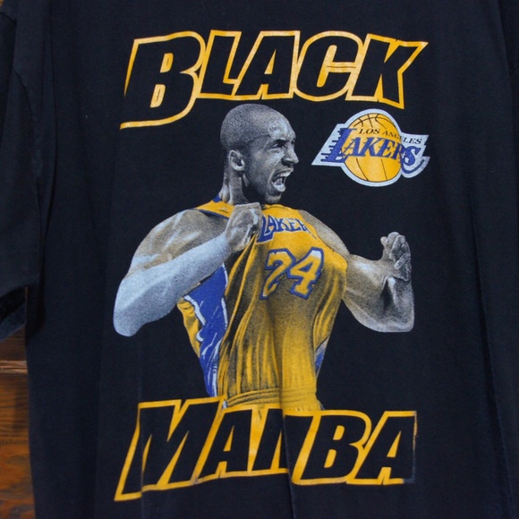 Lakers Kobe Bryant 24 Black Mamba Double Sided Tee - Picture 3 of 4